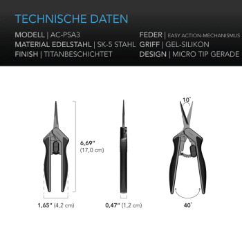 AC Infinity Cesoie da giardino in acciaio inossidabile 16,7 cm lama diritta