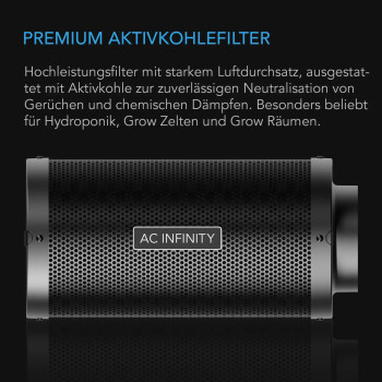 Filtro a carbone attivo AC Infinity 700 m³/h...