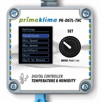 Prima Klima Controller Climatico EC a 2 Canali per Temperatura, Umidità & Velocità