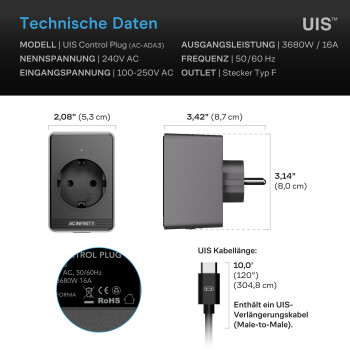 AC Infinity UIS Control Plug – Spina di controllo per dispositivi alimentati da presa elettrica