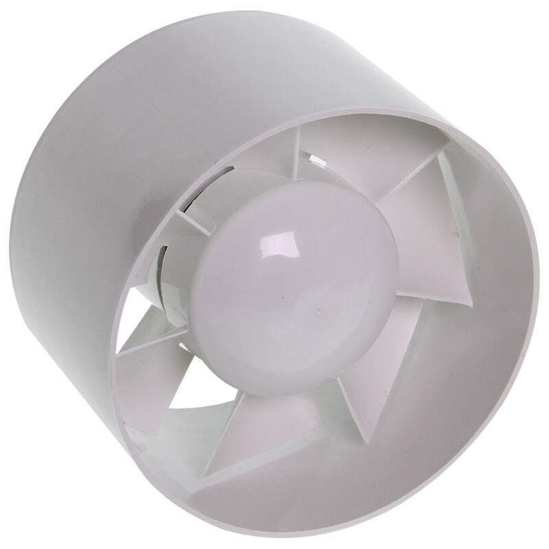 Ventilatore ASSIALE Polypipe Parete Timer Regolabile Modello Bianco 100mm-T1R 