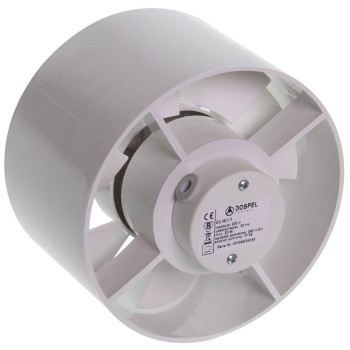 Ventilatore assiale con valvola di aspirazione 190m³ - 125mm