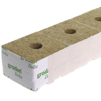 Blocchi di lana di roccia Grodan 10x10x6,5cm, con foro...