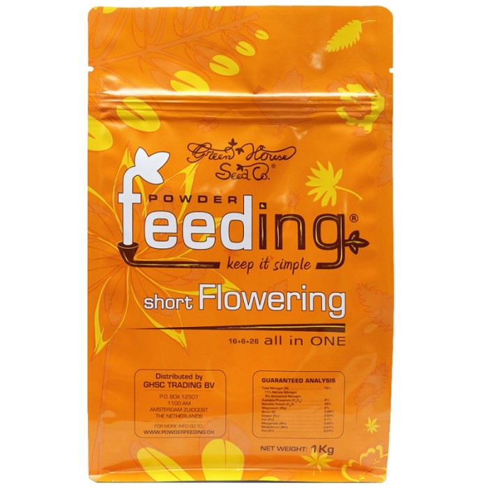 Concime granulare Powder Feeding short Flowering - confezione da 1 kg