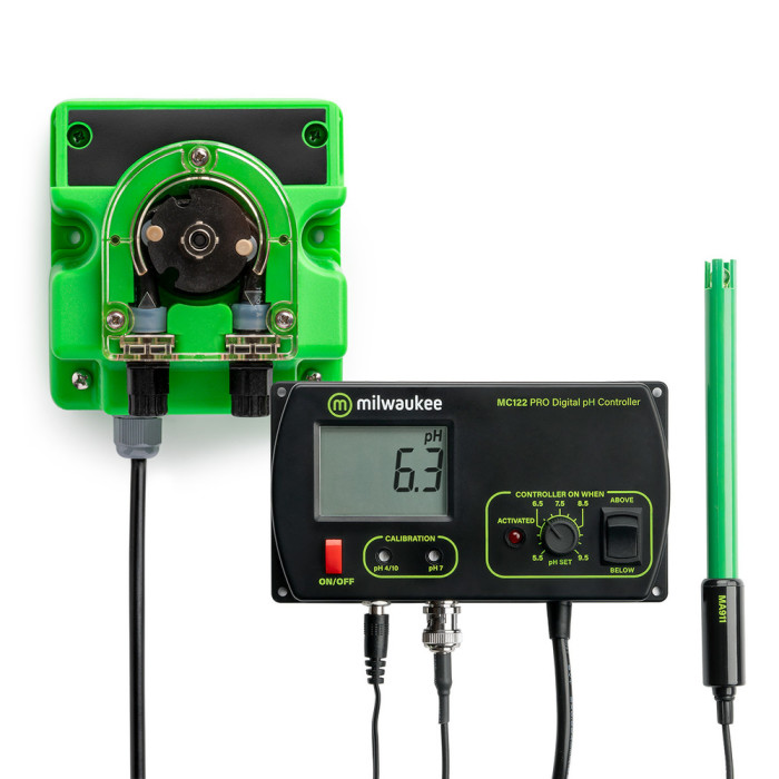 Kit Milwaukee MC720 per la misurazione del PH con monitor e pompa per microdosaggio