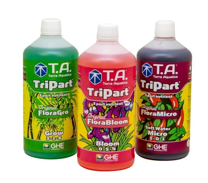 GHE TriPart Kit acqua dolce 1L, 5L, 10L (Flora Series)