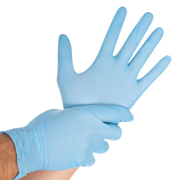 Guanti In Nitrile Blu Box 100 pz. - Tg S