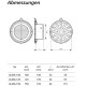Griglia in fusione di alluminio per aria in mandata o in uscita 100mm, 125mm, 150mm