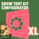 Configuratore di kit Grow Box 120x120x200-220 cm